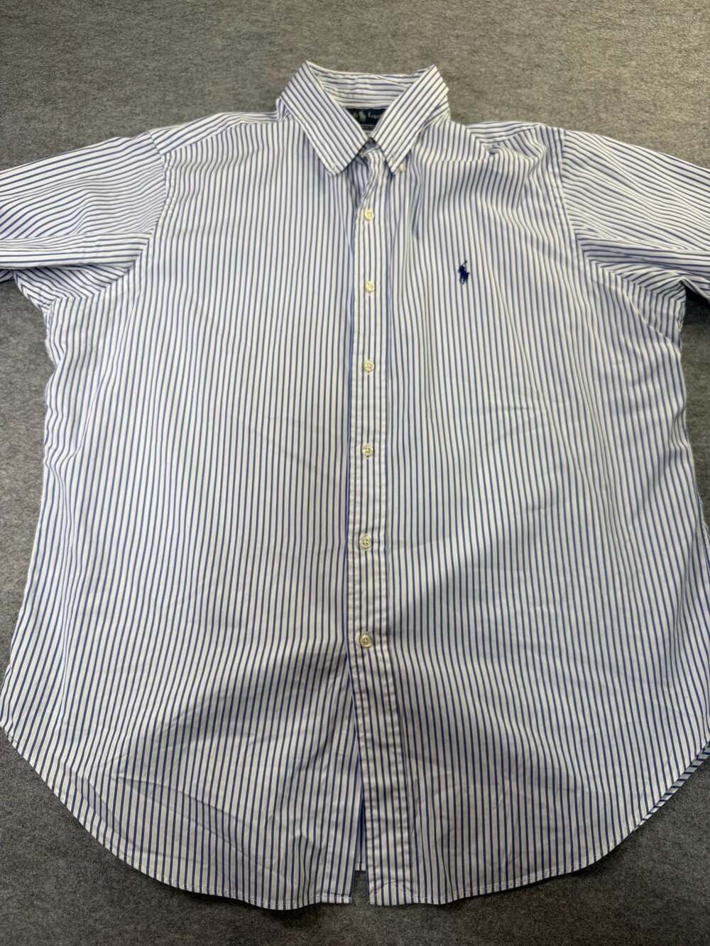 Ralph Lauren Classic Fit Button Down Shirt XL Blue White Stripe